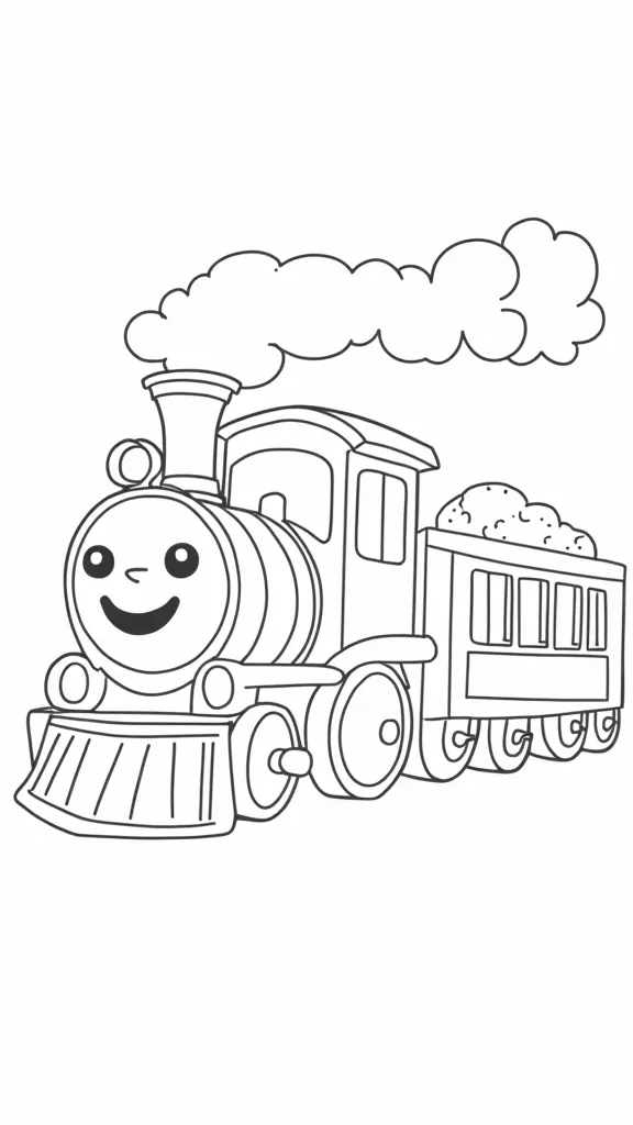 coloriages des trains pour les enfants d’âge préscolaire